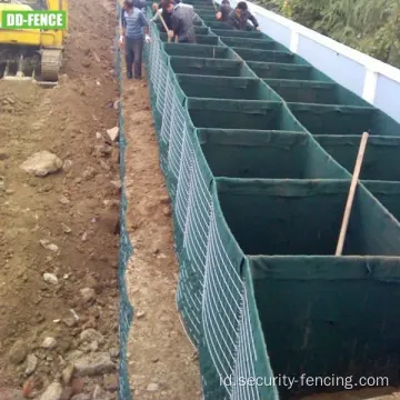 Galvanis Welded Mesh Gabion Pengendalian Banjir Pengendalian Bagus Pertahanan